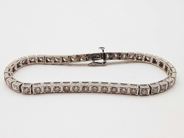 1.35 Cttw Diamonds 14k White Gold 13.7g Tennis Bracelet 6.75 In Do0725cxzde
