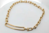 Tiffany & Co. 18k Yellow Gold Hardwear Elongated Link Necklace 43.2g Eb626rexzsa