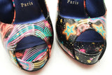 Christian Louboutin Hot Chick Sling Alta Starlight Heels Size 38.5 Eb1025lxzsa