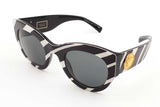 Versace Medusa Black & White Stripe Sunglasses 4353 Eb0926crde