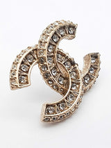 Chanel Autumn '16 Timeless Cc Logo Crystal & Gold-tone Stud Earrings Fw0326oezdu