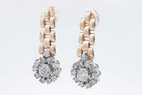 2.32cttw Diamond Drop Stud Earrings In 14k Yellow Gold 6.7 Grams Eb0826lixzsa