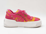 Versace Jeans Couture Fondo Ravewing Sneakers In Fuchsia Barocco Canvas Size 7 Fw0726crdu