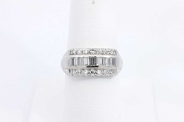 Diamond Ring In 14k White Gold 4.9 Grams Size 7.5 Eb0125wxzsa