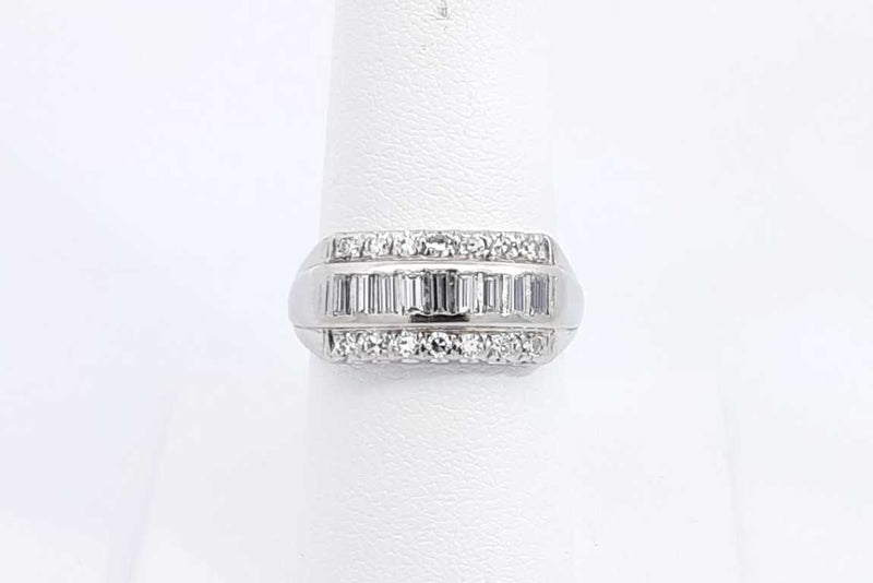 Diamond Ring In 14k White Gold 4.9 Grams Size 7.5 Eb0125wxzsa