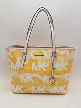 Michael Kors Jet Set Travel Shibori Print Logo Tote Bag Sd1125crsa