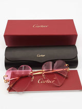 Cartier Heart Shaped Rimless Pink Gradient Sunglasses Eb0726rxzsa