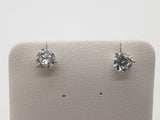 2.02 Cttw Lab Grown Diamonds 14k Wg 1.1g Screw Back Stud Earrings Do0826poxde