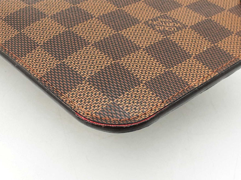 Louis Vuitton Neverfull Pochette In Damier Ebene Coated Canvas Fw0925wirdu