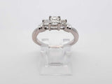 0.59 Cttw Diamond & 95% Platinum Three-stone Ring 5.7 Grams Size 7 Fw0525ocrdu