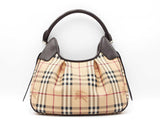 Burberry Brooklyn Hobo Bag In Haymarket Check Coated Canvas Fw0426ozxdu