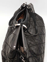 Chanel Iridescent Black Leather Cc Logo Shoulder Bag Eb0526rxzsa