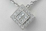 0.48cttw Diamond Pendant Necklace 18k White Gold 10.7 Grams 16 Inch Eb1026erxsa