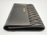 Miu Miu Black Leather Clutch Wallet Do0125loxde