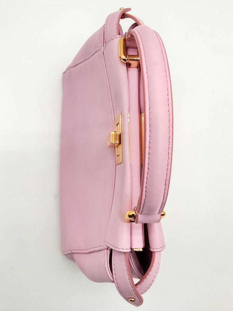 Fendi Peekaboo Pink Leather Crossbody Bag Do1224srxde