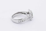 3.69cttw Diamond Ring In 18k White Gold 5.7 Grams Size 4.5 Eb0526olxzsa