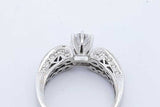 0.86cttw Diamond Ring In 14k White Gold 4.4 Grams Size 4.75 Eb1025sxzde