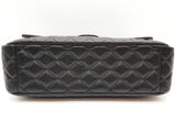 Chanel Classic Jumbo Black Quilted Caviar Leather Shoulder Bag Do0326irxzde