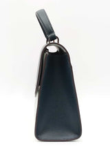 Kate Spade Darcy Top Handle Bag In Green Colorblock Grained Leather Fw1225wrdu