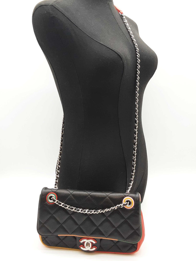 Chanel Cuba Color Flap Black Quilted Leather Shoulder Bag Do0525oxzxde