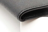 Yves Saint Laurent Uptown Pouch Black Leather Envelope Clutch Eb0826oxzsa