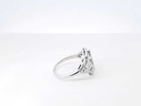 0.38 Cttw Diamond & 12k White Gold Cocktail Ring 4 Grams Size 7.5 Fw0826oirdu