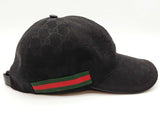 Gucci Black Gg Canvas Green Red Web Baseball Hat Size Xl Do1025lxzde