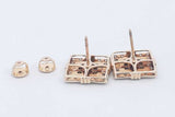 2.1ctw Diamond Stud Screwback Earrings In 14k Yellow Gold 5.7 Grams Aa0425rrxsa