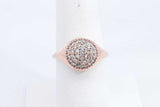 Approx. 0.37ctw Diamond Ring In 18k Rose Gold 5.27 Grams Size 7 Eb0724oxzsa