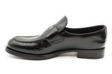 Prada Black Leather Loafers Size 41.5 Eb0626loxde