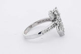 1.52cttw Diamond Ring In 10k White Gold 5.1 Grams Size 8.5 Eb0826rxzsa