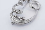 14k White Gold Diamond Brooch 8.7 Grams Eb0626ixzdu