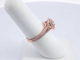 0.24 Cttw Diamond & 14k Rose Gold Double Halo Ring 4.1g Size 6.75 Fw0426woxdu