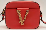 Versace Virtus Red Leather Camera Crossbody Bag Eb1024wxzsa