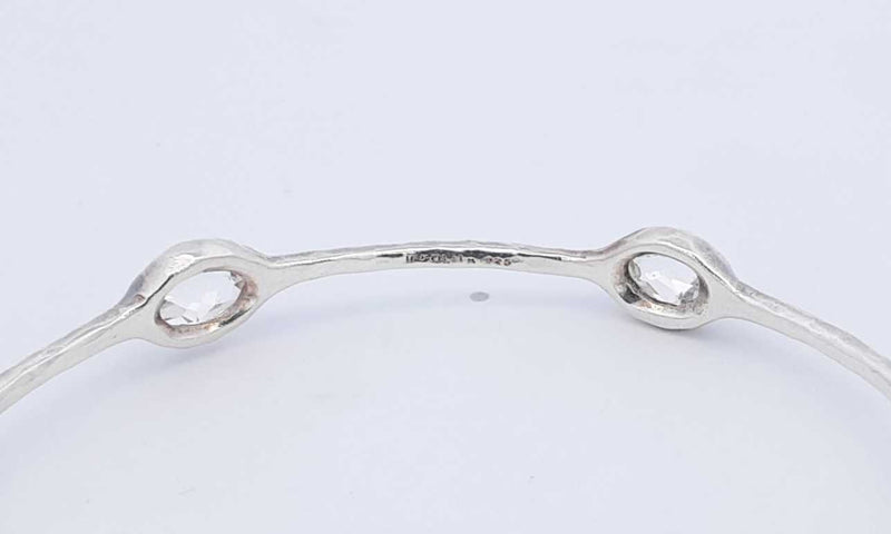 Ippolita Sterling Silver Bangle Bracelet 12.4 Grams 7.5 Inch Eb0424lrxsa