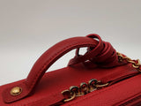 Chanel Filigree Vanity Case In Red Quilted Caviar Leather Fw0125owxzdu