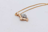 10k Yellow Gold Diamond Pendant & 18k Yellow Gold Chain 3.1 Grams 15.5 Inch Eb0826ooxsa