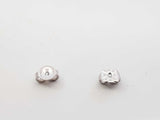 2.52 Cttw Pavé Diamond & 18k White Gold Half Hoop Stud Earrings 6.1 Grams Fw0626rzxdu
