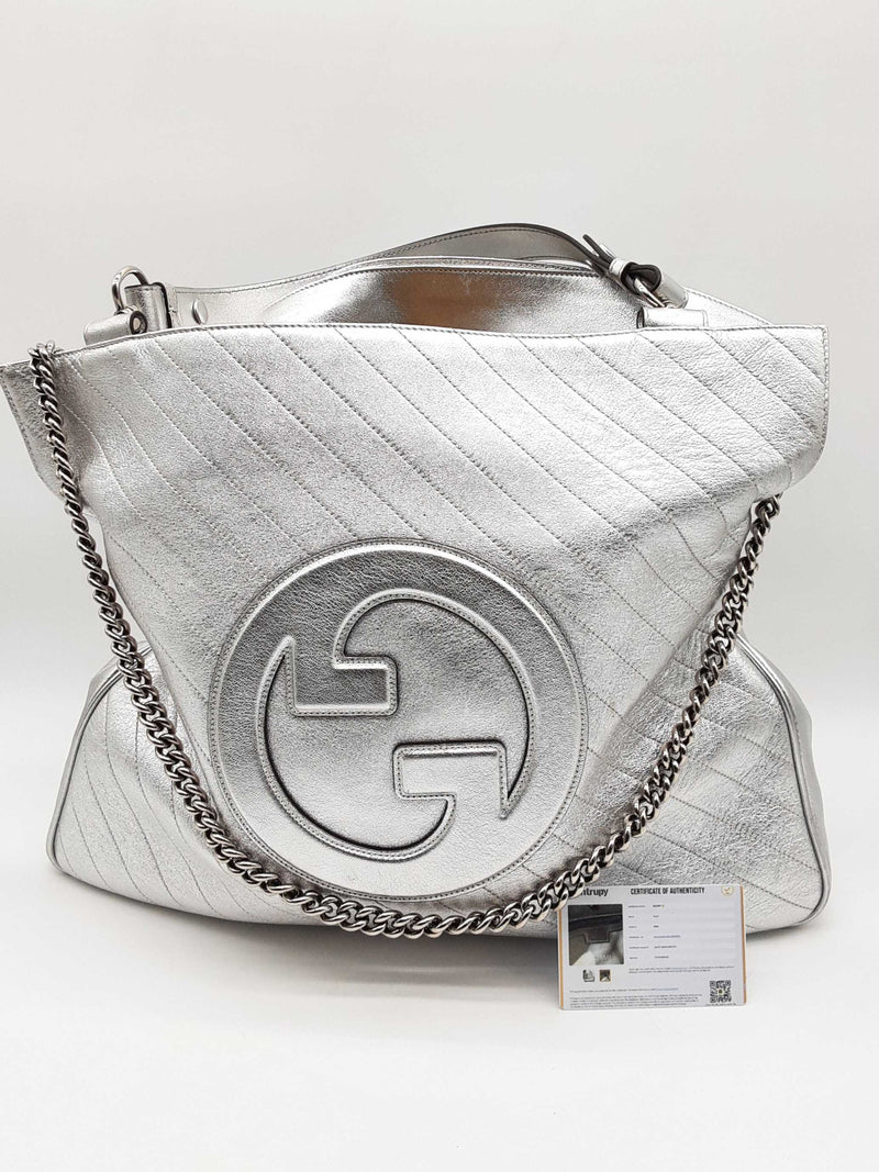 Gucci Interlocking G Metallic Leather Tote Bag Eb0924exzde