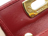 Salvatore Ferragamo Red Leather Chain-linked Mini Shoulder Bag Fw 1024crsa