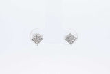 0.36cttw Princess Cut Diamond Stud Earrings In 10k White Gold 0.7 Grams Eb0426exdu
