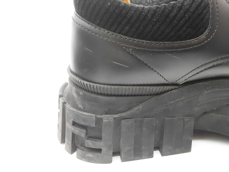 Fendi Black Leather Platform Boots Size 10 Mens Do0425wxzde