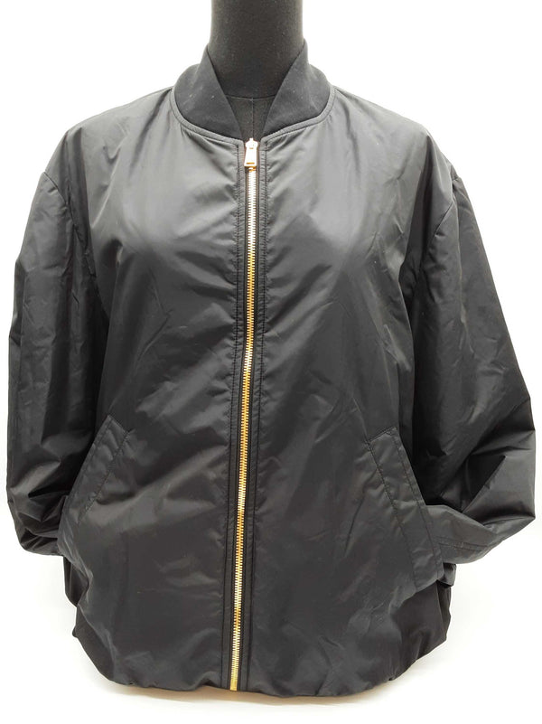 Gianni Versace Black Nylon Bomber Jacket Size Italian 54 Do1025orxde