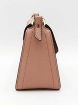 Michael Kors Sylvia Small Flap Crossbody Bag In Dusty Pink Leather Fw0924exdu