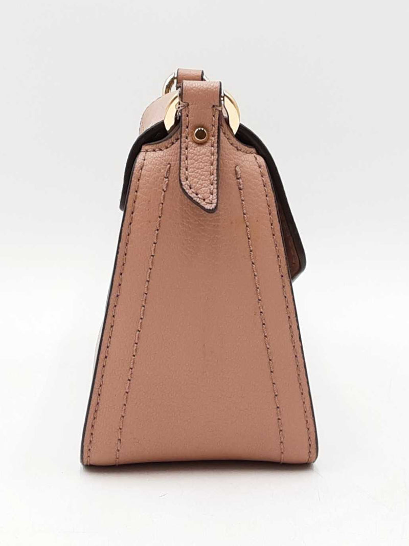 Michael Kors Sylvia Small Flap Crossbody Bag In Dusty Pink Leather Fw0924exdu