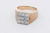 1.35cttw Diamond Ring In 14k Yellow Gold 12 Grams Size 10 Eb1225erxsa