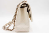 Chanel White Caviar Quilted Leather Double Flap Shoulder Bag Eb0126prxzsa