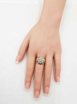 0.70 Cttw Diamond & 14k Yellow Gold Cluster Ring 10 Grams Size 6.5 Fw0826ixzdu