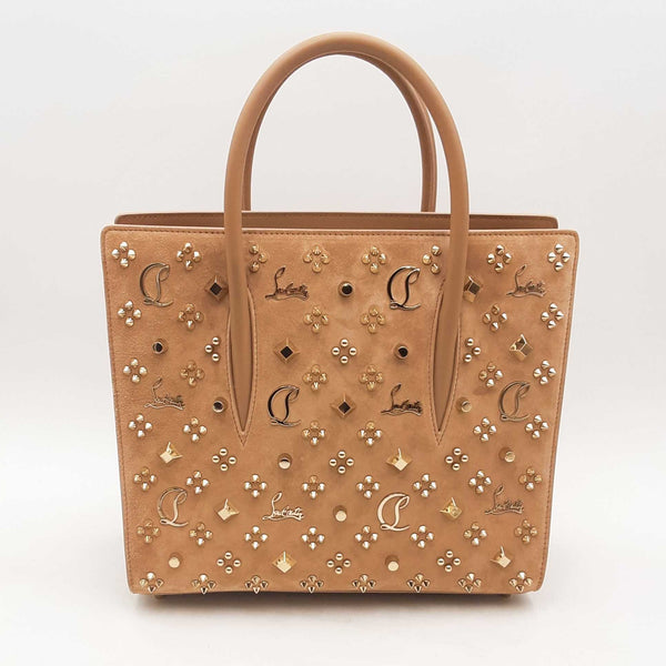 Christian Louboutin Calfskin Spikes Loubinthesky Paloma Roca Handbag Sd0725rzxsa