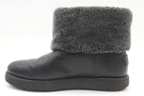 Ugg Classic Berge Black Leather Boots Size 8 Eb1025pxde